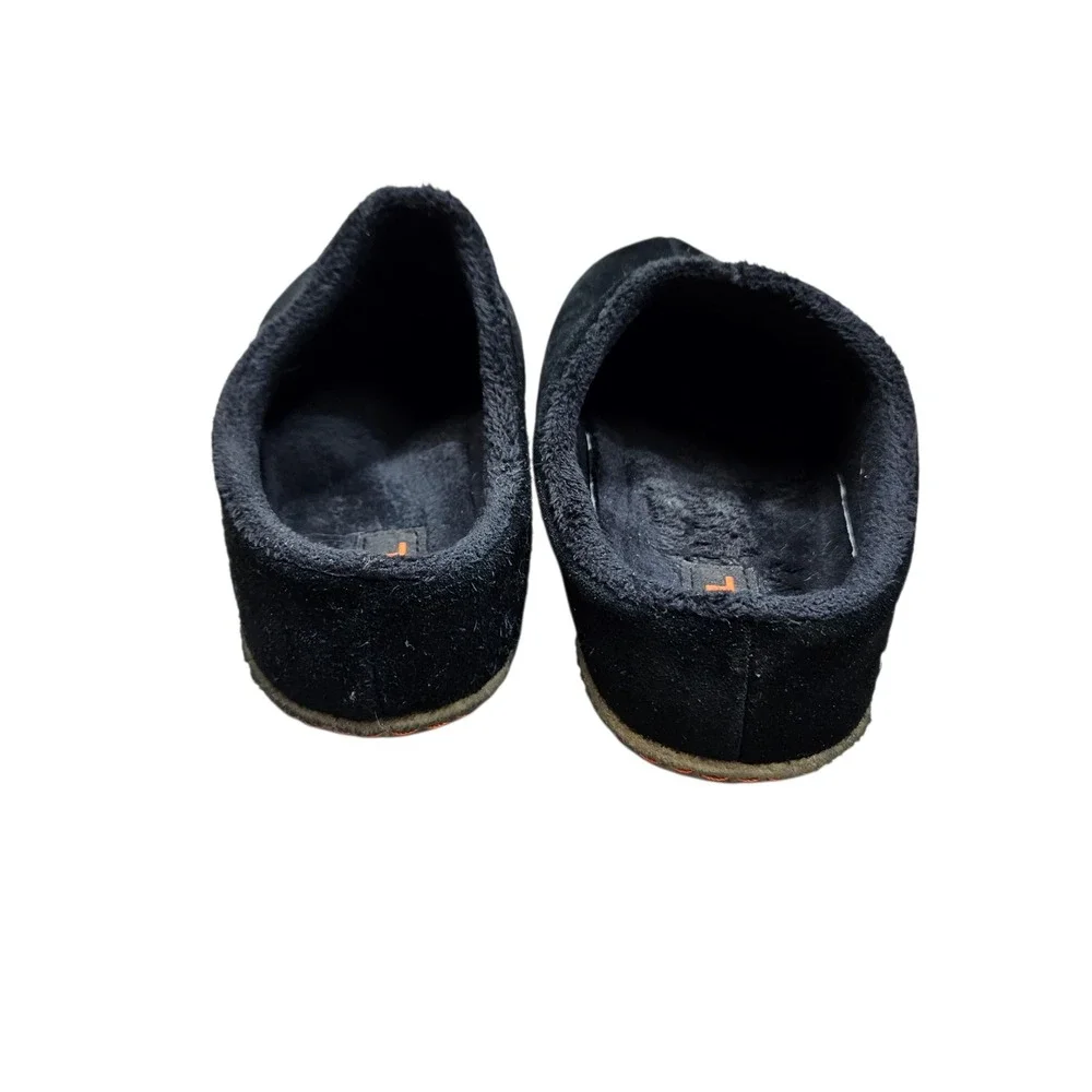Sorel Lanner‎ Ridge Mules Black Suede Faux Fur Lined Clog Slippers kid's Size 4